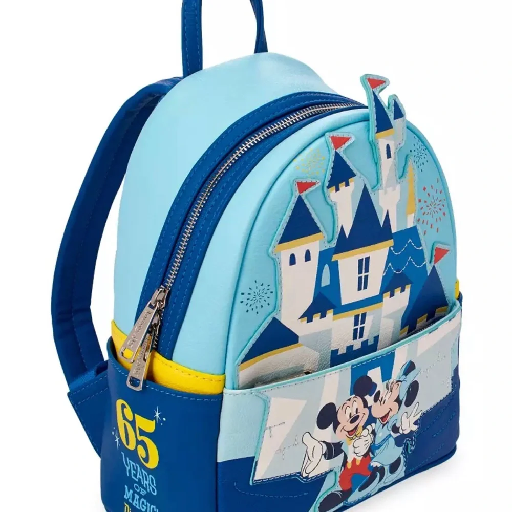 Mickey and Minnie Mouse Mini Backpack by Loungefly – Disneyland 65th Anniversary - Picture 3 of 10